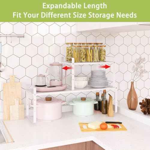 Expandable Cabinet Shelf Organizer Rack (2 Count)