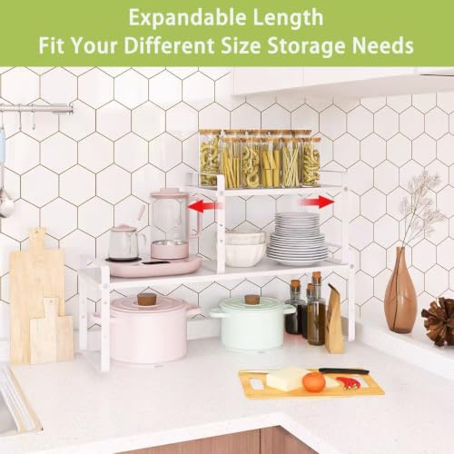 Expandable Cabinet Shelf Organizer Rack