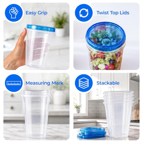 Freezer Storage Containers with Lids (24 Count)