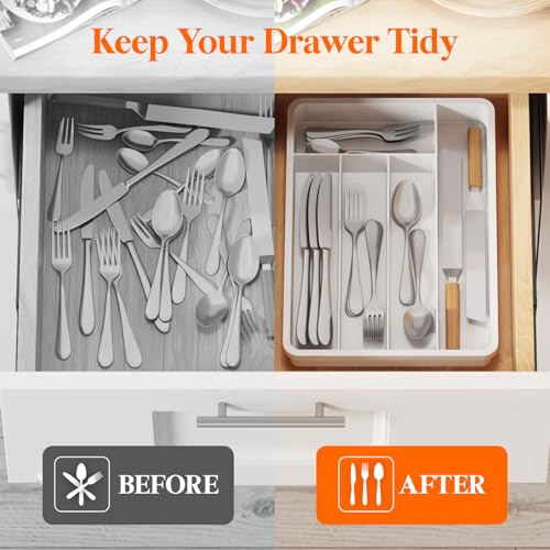 Silverware Drawer Organizer Tray