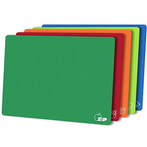 Flexible Plastic Cutting Board Mats Set of 5 (5 Count)