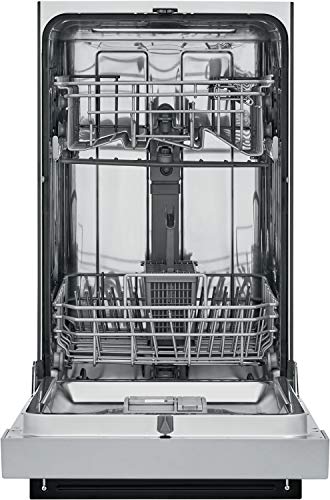 18 in. ADA Compact Front Control Dishwasher in Stainless Steel with Dual Spray Arms