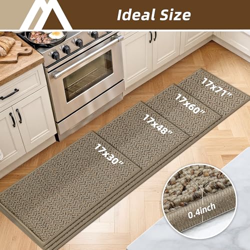 Kitchen Rugs Set of 2 Non (10.62 Sq Ft)