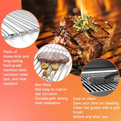 18.75" x 26.5'' Stainless Steel Cooking Grates for Weber