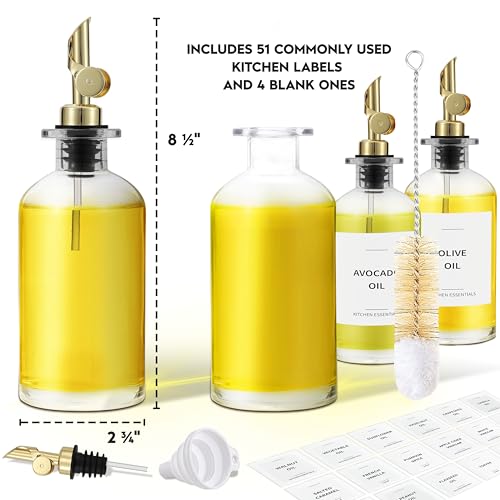 Oil Dispenser for Kitchen (4 Count)