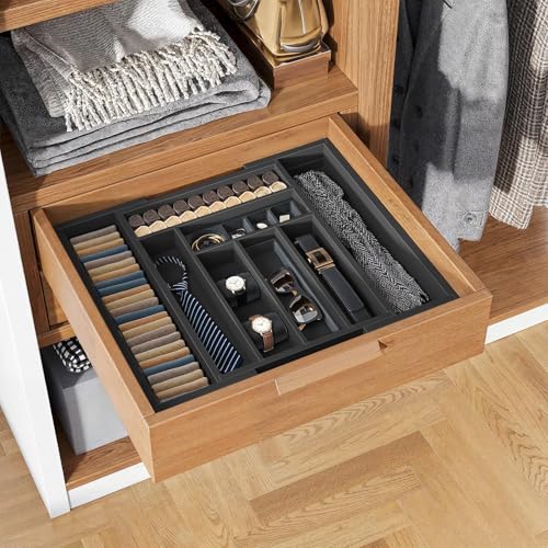 Bamboo Expandable Silverware Drawer Organizer