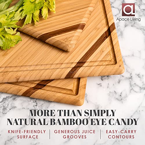 Chorus Bamboo Cutting Board Set with Juice Groove