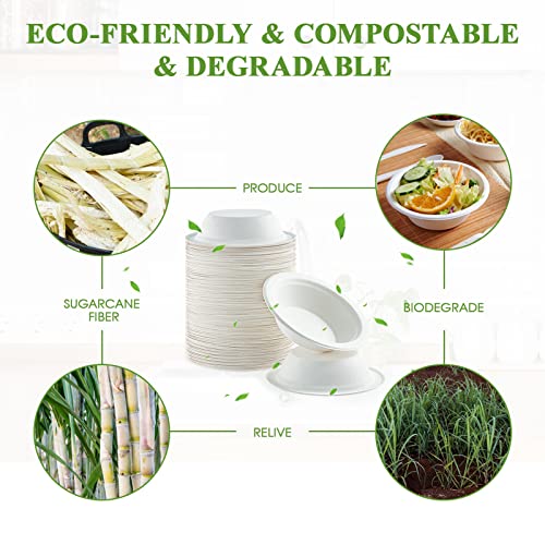 200 Pack 12 OZ Compostable Paper Bowls (200 Count)