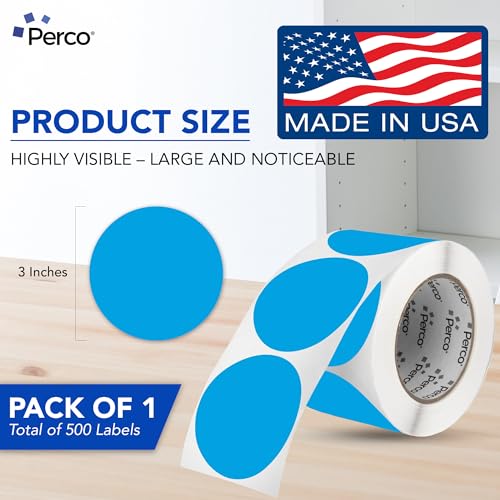Light Blue Round Circle Dot Sticker 3