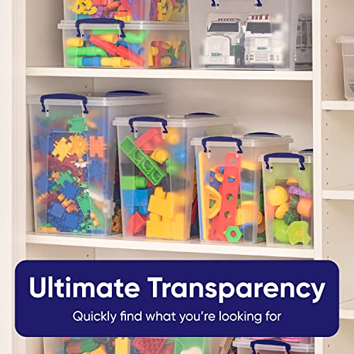 14.7 Quart Clear Plastic Storage Boxes with Lids (10 Count)