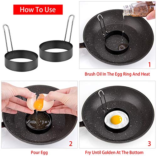 6 Pack Griddle Egg Rings for Frying (6 Count)