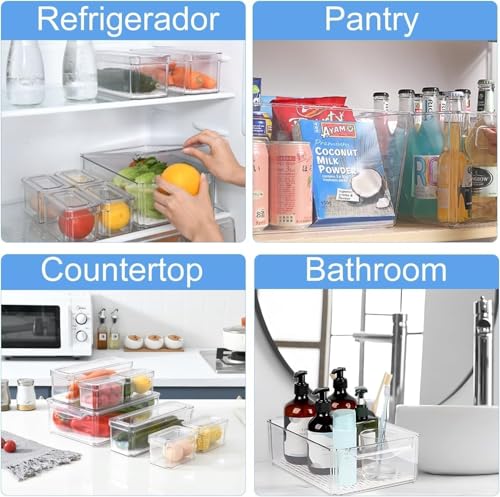 10 Pack Food Storage Organizer Bins (10 Count)