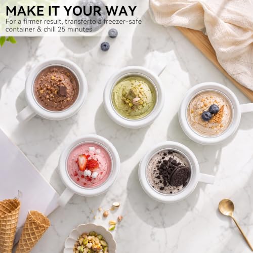 Home Ice Cream Maker Machine with 2 Ice Cream Bowls