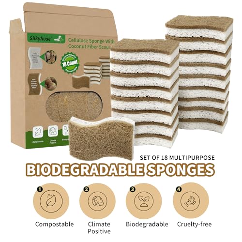 18 Pack Natural Kitchen Sponges (18 Count)