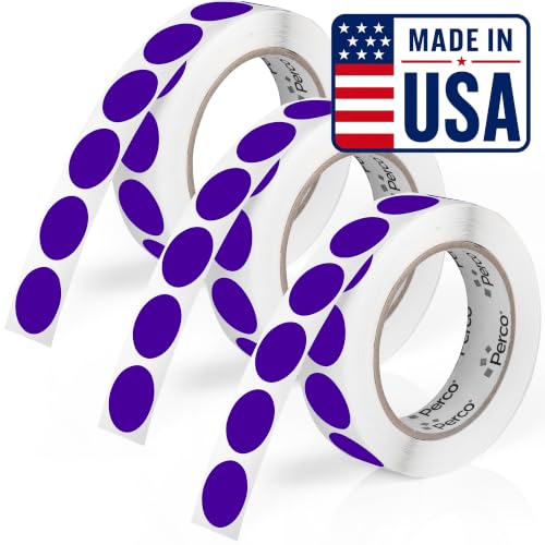 Purple Perforated Round Circle Dot Sticker 1 (3 Count)