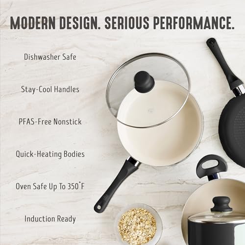 2QT Ceramic Nonstick Saucepan with Lid