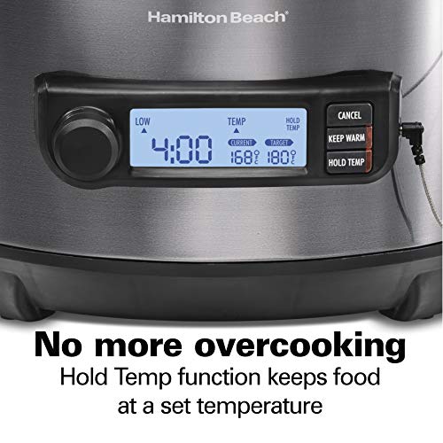 Portable 6 Quart Set & Forget Programmable Slow Cooker