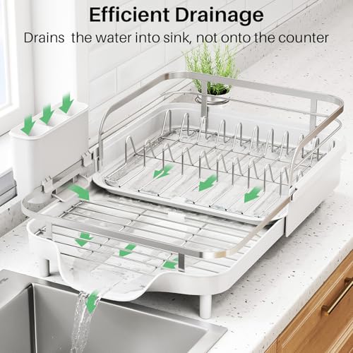 Expandable Dish Drying Rack for Kitchen Counter