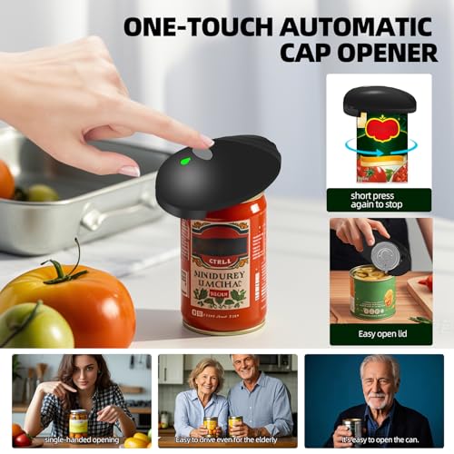 Rechargeable Auto Electric Can OpenerTouch Side Cut Opener Open Your Cans with A Simple Press of Button