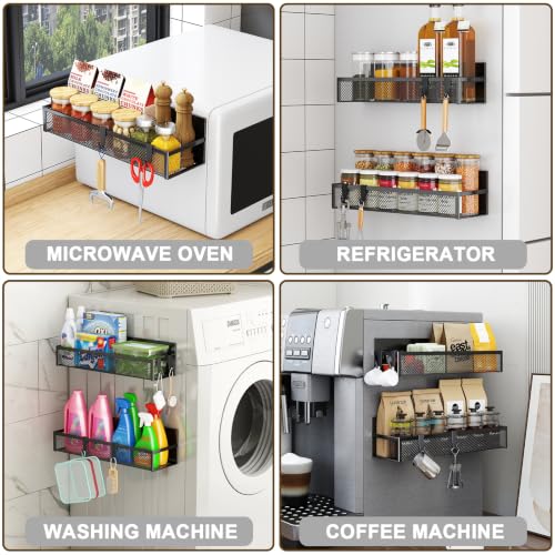 Magnetic Spice Rack for Refrigerator (4 Count)
