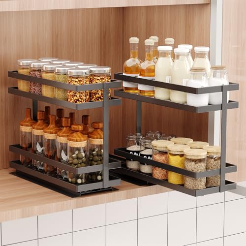 2 Pack Pull Out Spice Rack Organizer for Cabinet (2 pound(s))