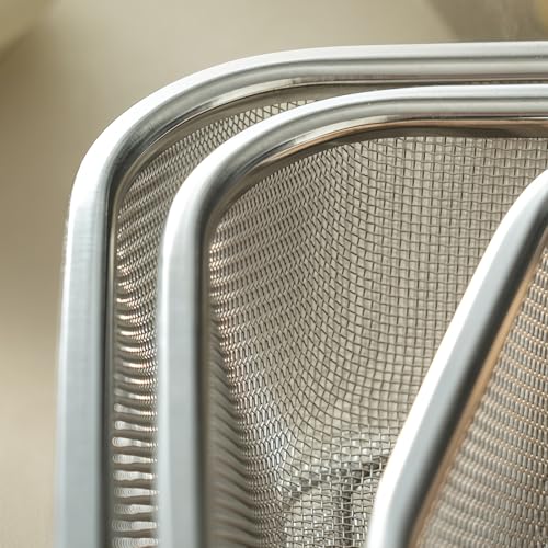 18 8 Stainless Steel Fine Mesh Strainer Basket with Feet