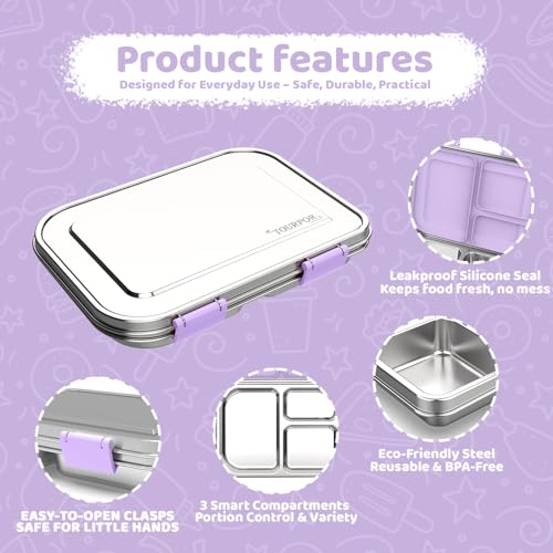 Stainless Steel Bento Box for Kids 1000ml