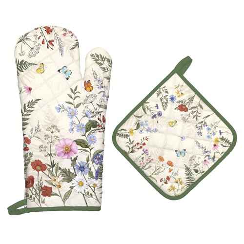 Wildflower Oven Mitts and Pot Holders Set (2 Count)