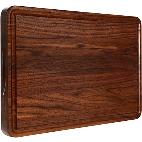 Walnut Wood Cutting Board 17x11 in Large Wooden Chopping Board