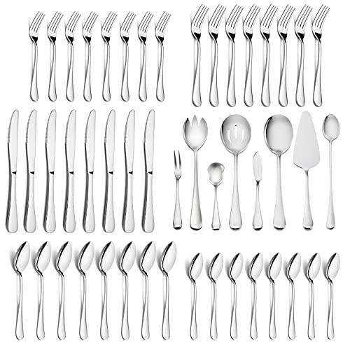 68 Pieces Silverware Set with Serving Utensils