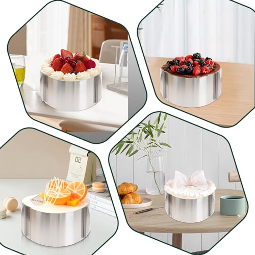 2 Pcs 6 12 Inch Adjustable Cake Mold Ring