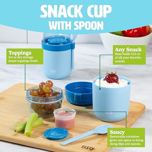 Travel Snack Cups with Spoons (2 Count)