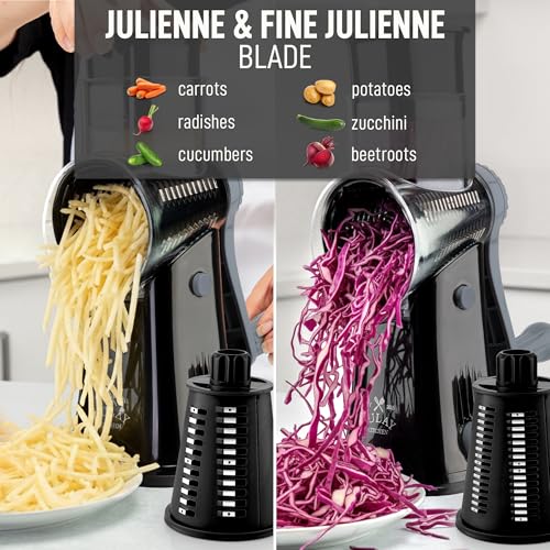 Rotary Cheese Grater 5 Blade Cheese Shredder