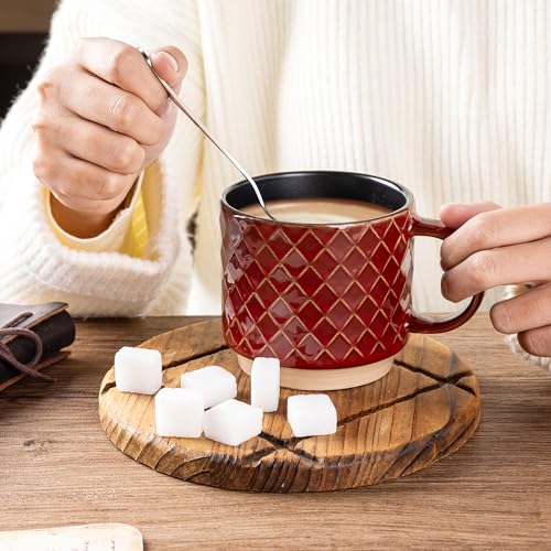 15 OZ Stackable Coffee Mugs Set of 4 (4 Count)