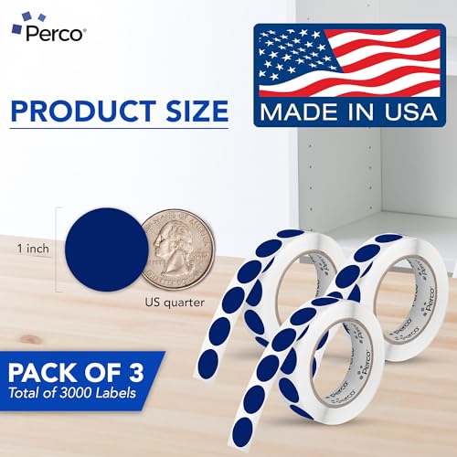 Dark Blue Perforated Round Circle Dot Sticker 1 (3 Count)
