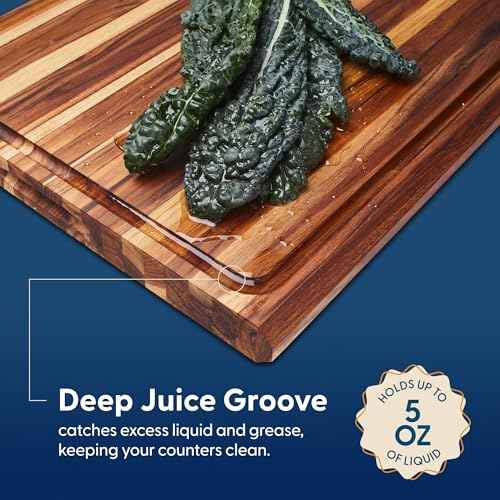 Highland Teak Wood Extra Large Cutting Board 23x17x1.5"