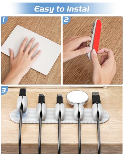 5 Pack Magnetic Cable Clips Cord Organizer (5 .)