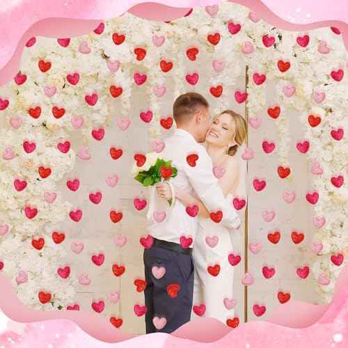 500 Pcs Red Rose Pink Valentine's Day Confetti Glitter Decor (500 Count)