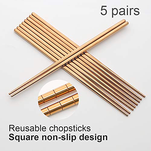 Stainless Steel Chopsticks (5 Count)