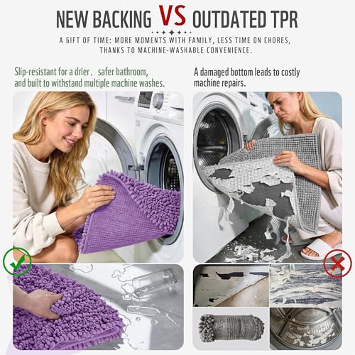 Bathroom Rugs Non Slip Washable 32x20 Inch