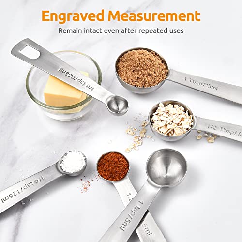 18 8 Stainless Steel Measuring Spoons Set of 9