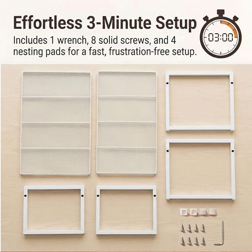 Stackable Kitchen Cabinet Organizer Shelves Pantry Rack Set of 2 (2 Count)