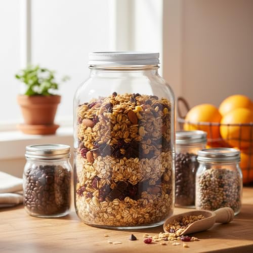 1 Gallon Glass Jar with Lid (2 Count)