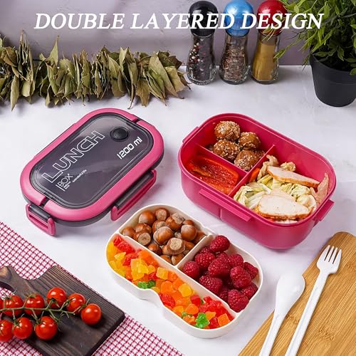 Double Layer Bento Box with Cutlery