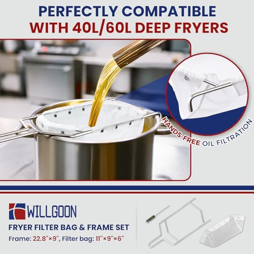 Upgraded Fryer Filter Bag & Frame Set