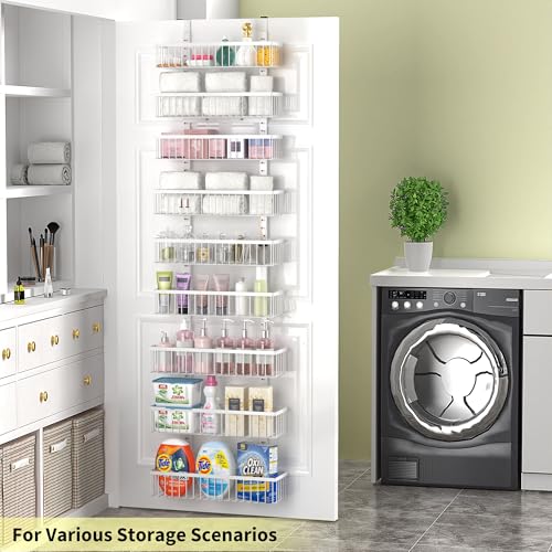 9 Tier White Over The Door Pantry Organizer