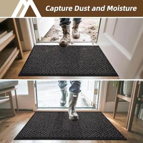 Dirt Trapper Door Mat 36"x60" Non Slip Washable Black (15 Sq Ft)