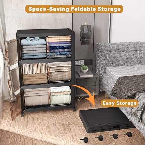 504QT Stackable Storage Bins with Lids (3 Count)