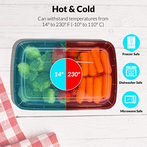 28 oz Meal Prep Containers w (50 Count)