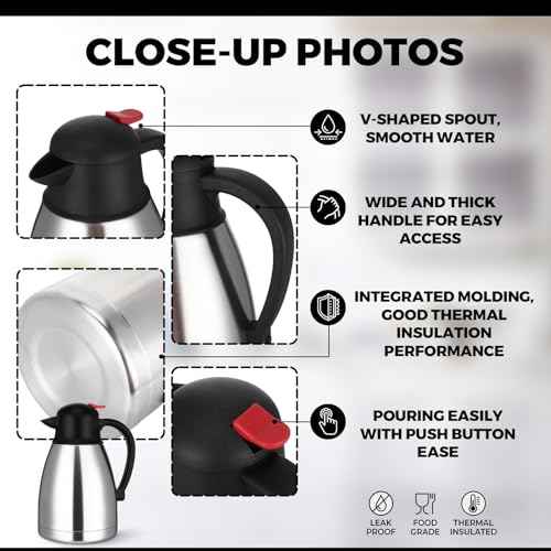 2 Pcs 34 oz Stainless Steel Thermal Coffee Carafe (2 Count)